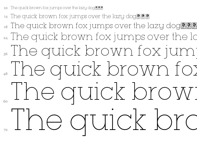 Typo GeoSlab font waterfall